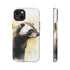 Badger on a Yellow Background - Impact Resistant Phone Case iPhone 14 Plus Matte